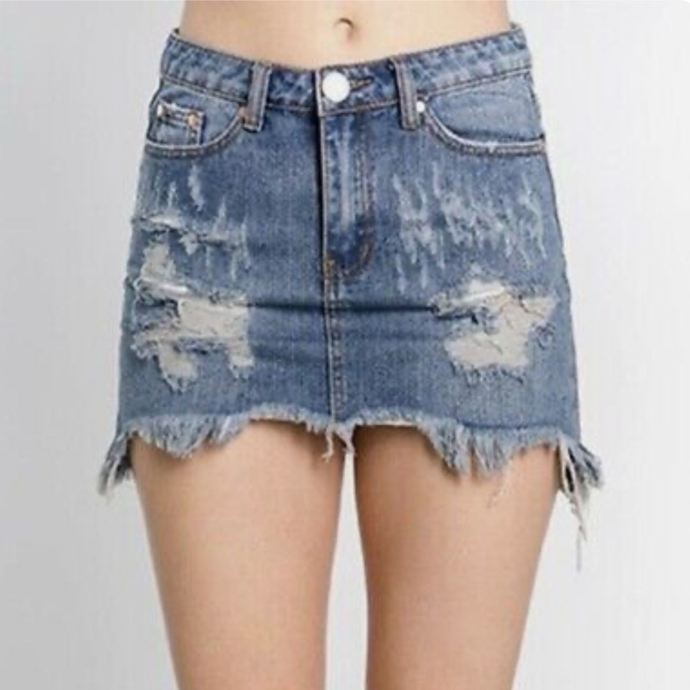 Signature Eight Denim Skirt